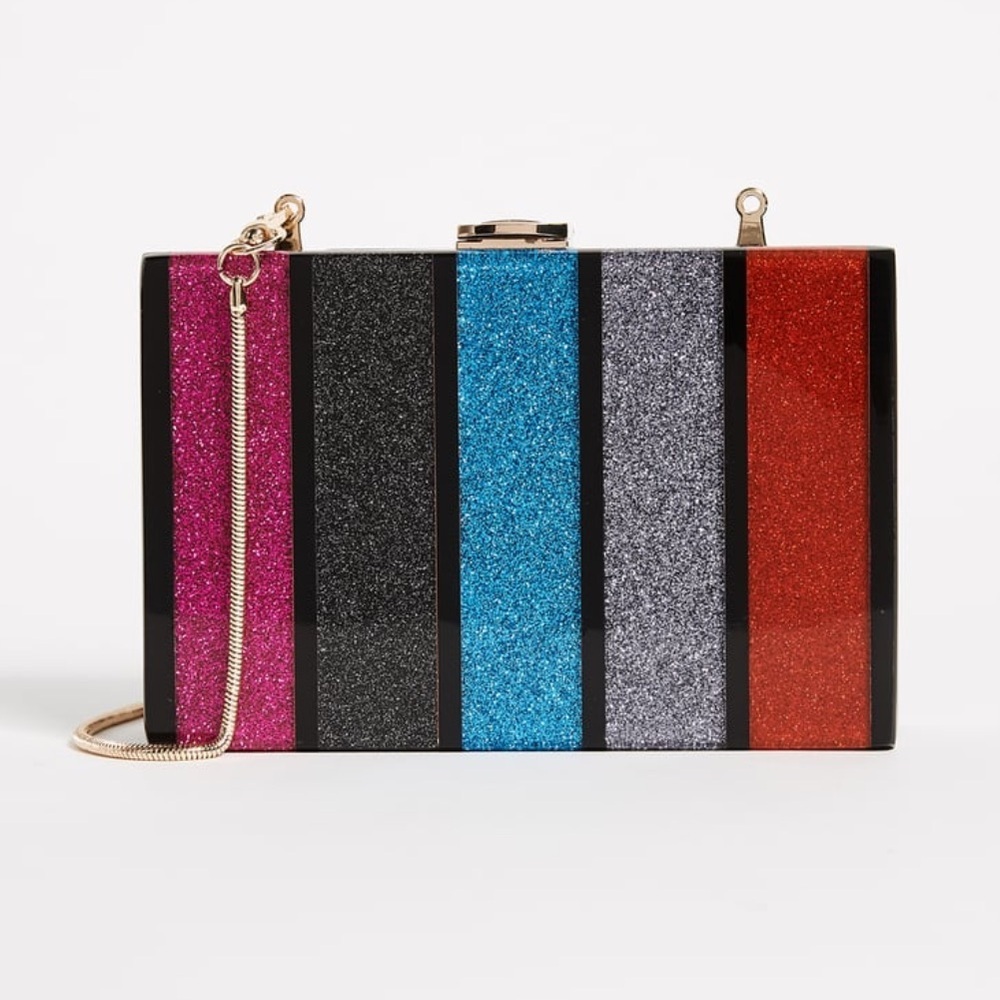 Milly Glitter Acrylic Clutch Crossbody - Picture 2 of 10